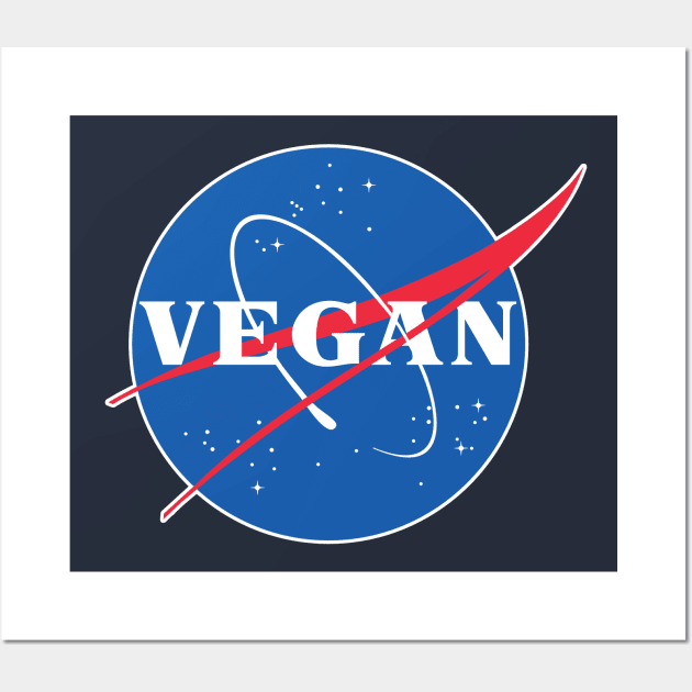 VEGAN - Nasa Parody Logo Design Wall Art by DankFutura